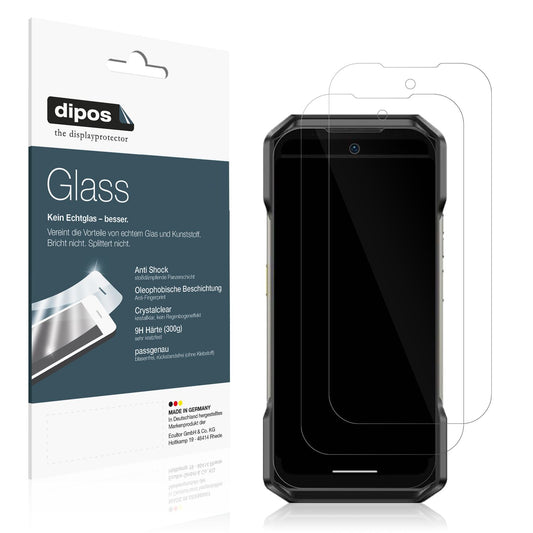 Klare Displayschutzfolie von dipos passend für Ulefone Armor 27T, 9H kratzfest und blasenfrei montiert