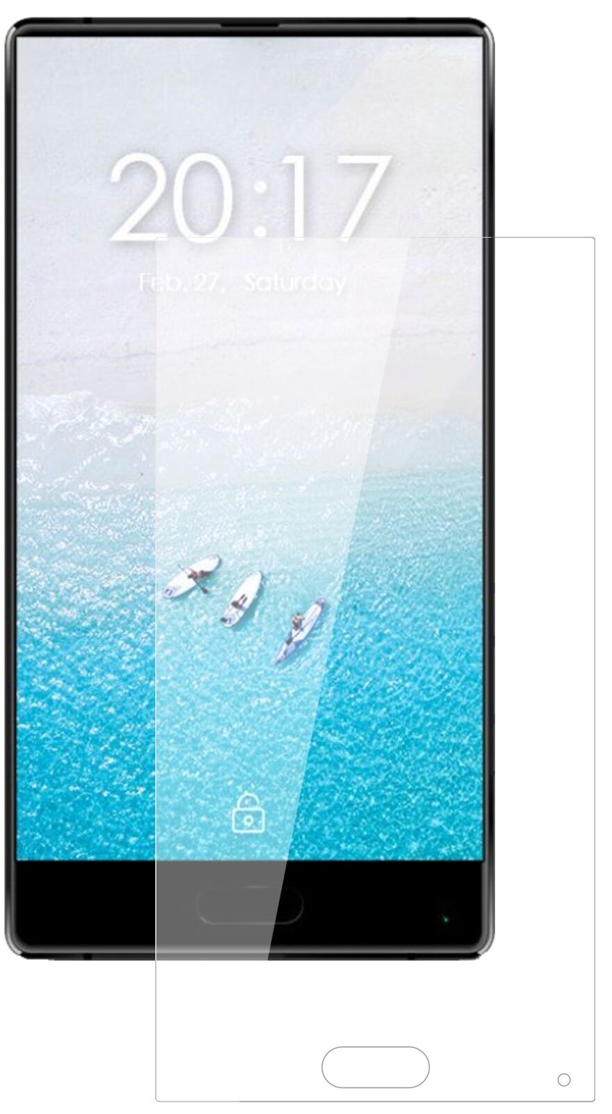 Klare Displayschutzfolie von dipos passend für Ulefone F1, 9H kratzfest und blasenfrei montiert