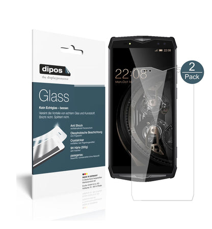 Klare Displayschutzfolie von dipos passend für Ulefone Power 5, 9H kratzfest und blasenfrei montiert