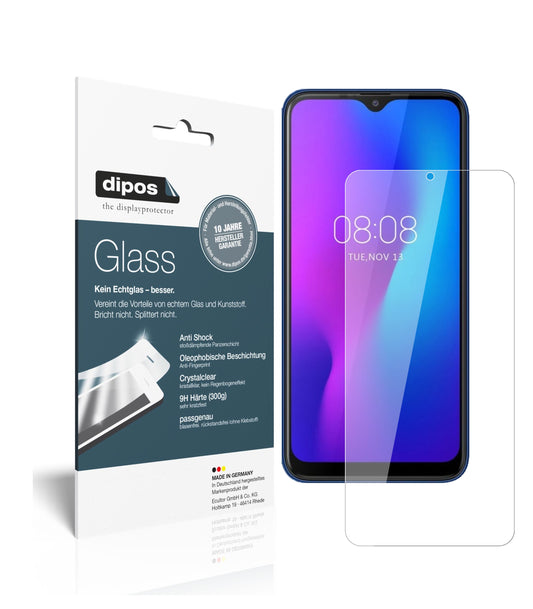 Klare Displayschutzfolie von dipos passend für Ulefone Power 6, 9H kratzfest und blasenfrei montiert