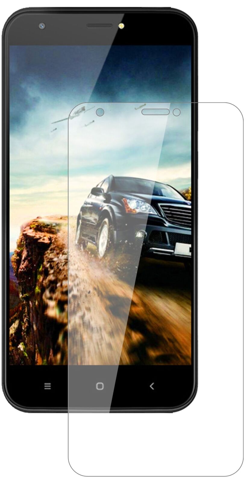 Klare Displayschutzfolie von dipos passend für Ulefone S7 Pro, 9H kratzfest und blasenfrei montiert