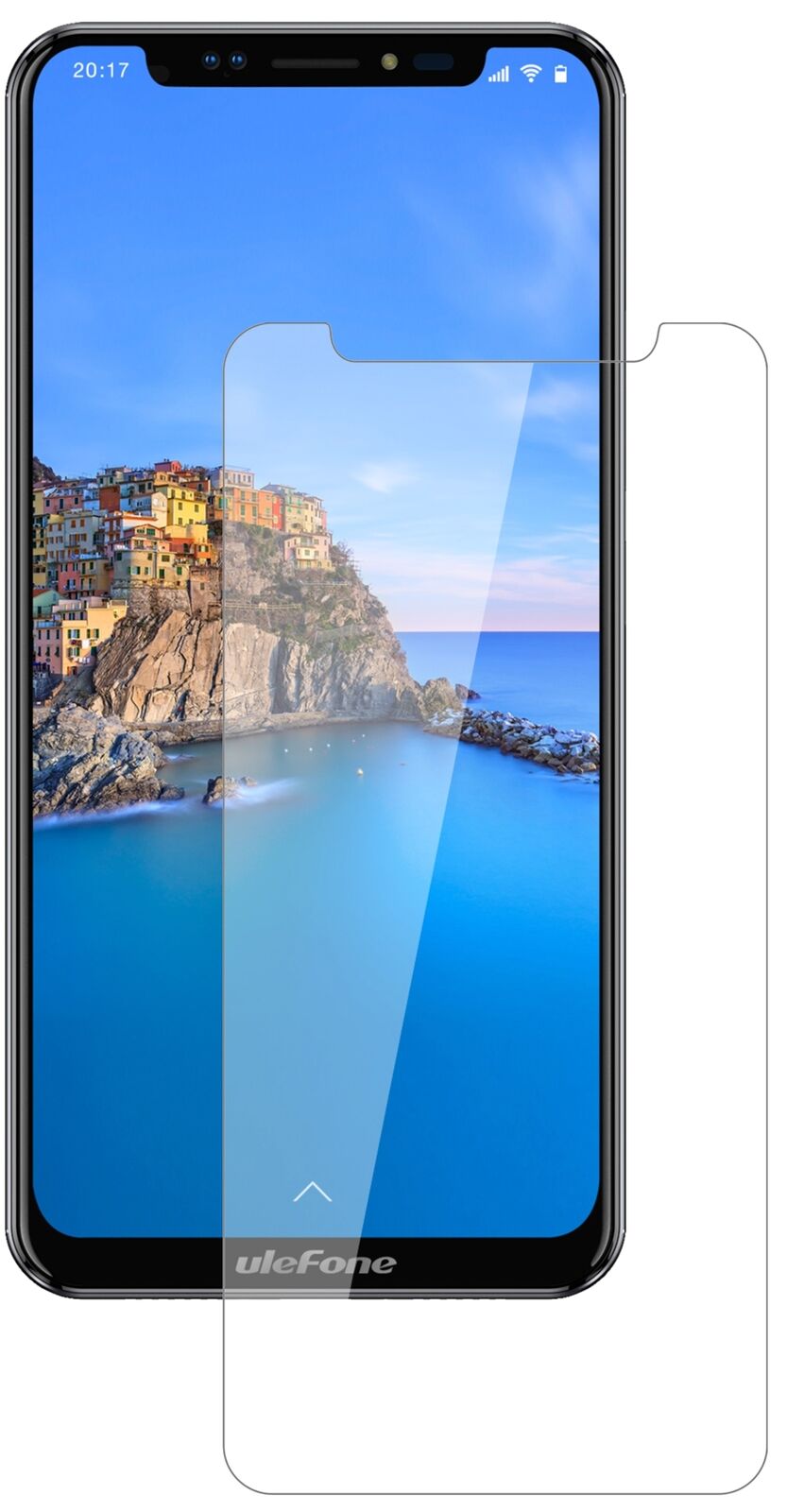 Klare Displayschutzfolie von dipos passend für Ulefone X, 9H kratzfest und blasenfrei montiert