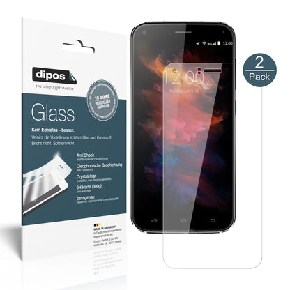 Klare Displayschutzfolie von dipos passend für Umi Diamond X, 9H kratzfest und blasenfrei montiert