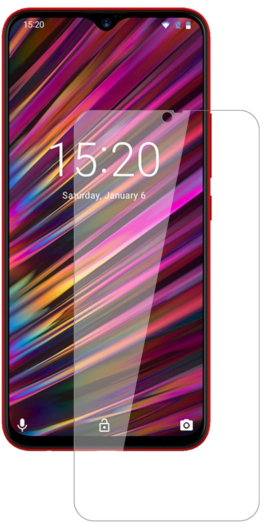 Klare Displayschutzfolie von dipos passend für Umidigi F1 Play, 9H kratzfest und blasenfrei montiert