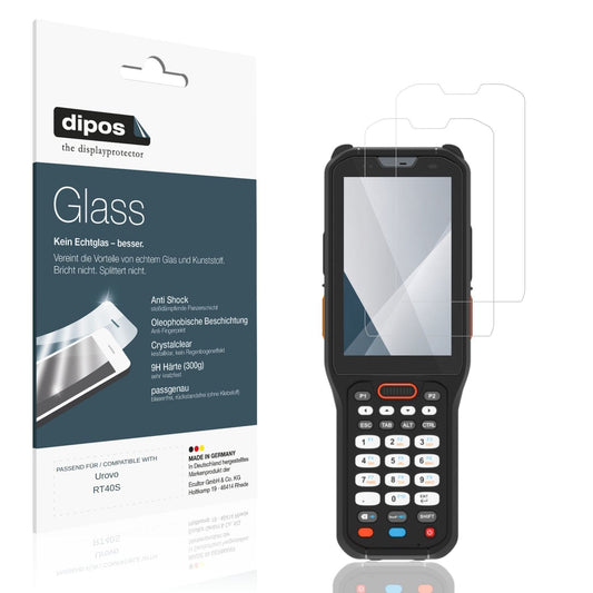 Klare Displayschutzfolie von dipos passend für Urovo RT40S, 9H kratzfest und blasenfrei montiert
