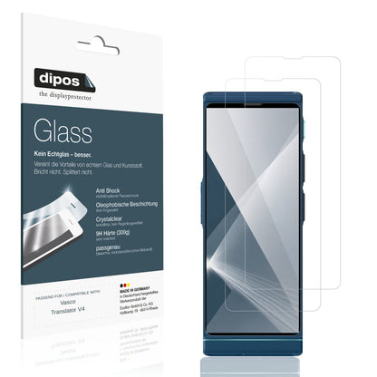 Klare Displayschutzfolie von dipos passend für Vasco Translator V4, 9H kratzfest und blasenfrei montiert