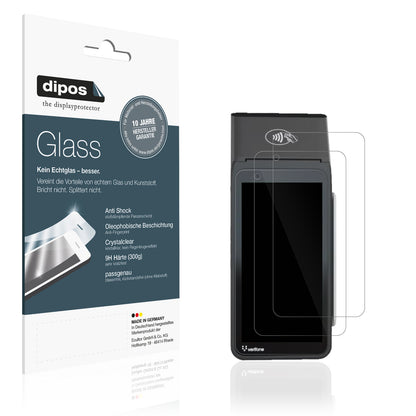 Klare Displayschutzfolie von dipos passend für Verifone V660p, 9H kratzfest und blasenfrei montiert