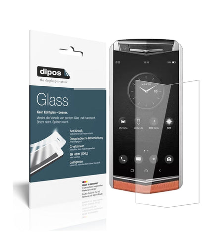 Klare Displayschutzfolie von dipos passend für Vertu Aster P, 9H kratzfest und blasenfrei montiert
