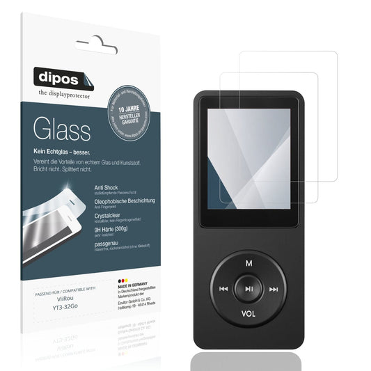 Klare Displayschutzfolie von dipos passend für ViiRou YT3-32Go, 9H kratzfest und blasenfrei montiert
