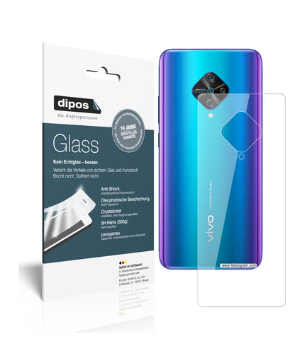 Klare Displayschutzfolie von dipos passend für Vivo Y51 (2020) Rückseite, 9H kratzfest und blasenfrei montiert