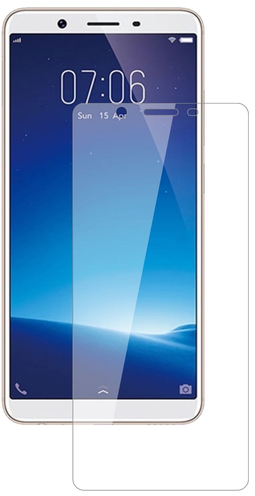 Klare Displayschutzfolie von dipos passend für Vivo Y71i, 9H kratzfest und blasenfrei montiert