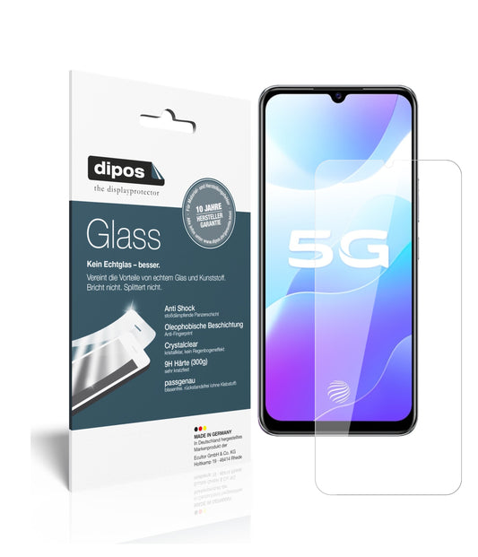 Klare Displayschutzfolie von dipos passend für Vivo S7e 5G, 9H kratzfest und blasenfrei montiert