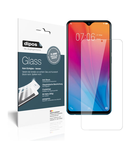 Klare Displayschutzfolie von dipos passend für Vivo Y91C (2020), 9H kratzfest und blasenfrei montiert