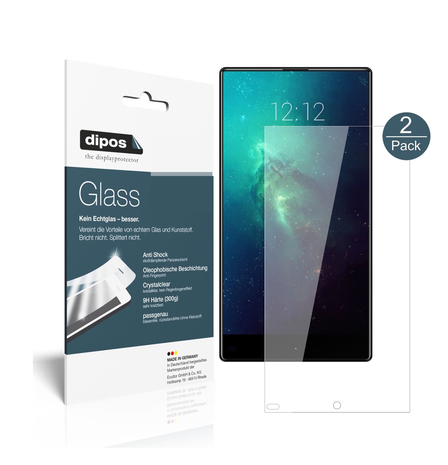 Klare Displayschutzfolie von dipos passend für VKWORLD Mix Plus, 9H kratzfest und blasenfrei montiert