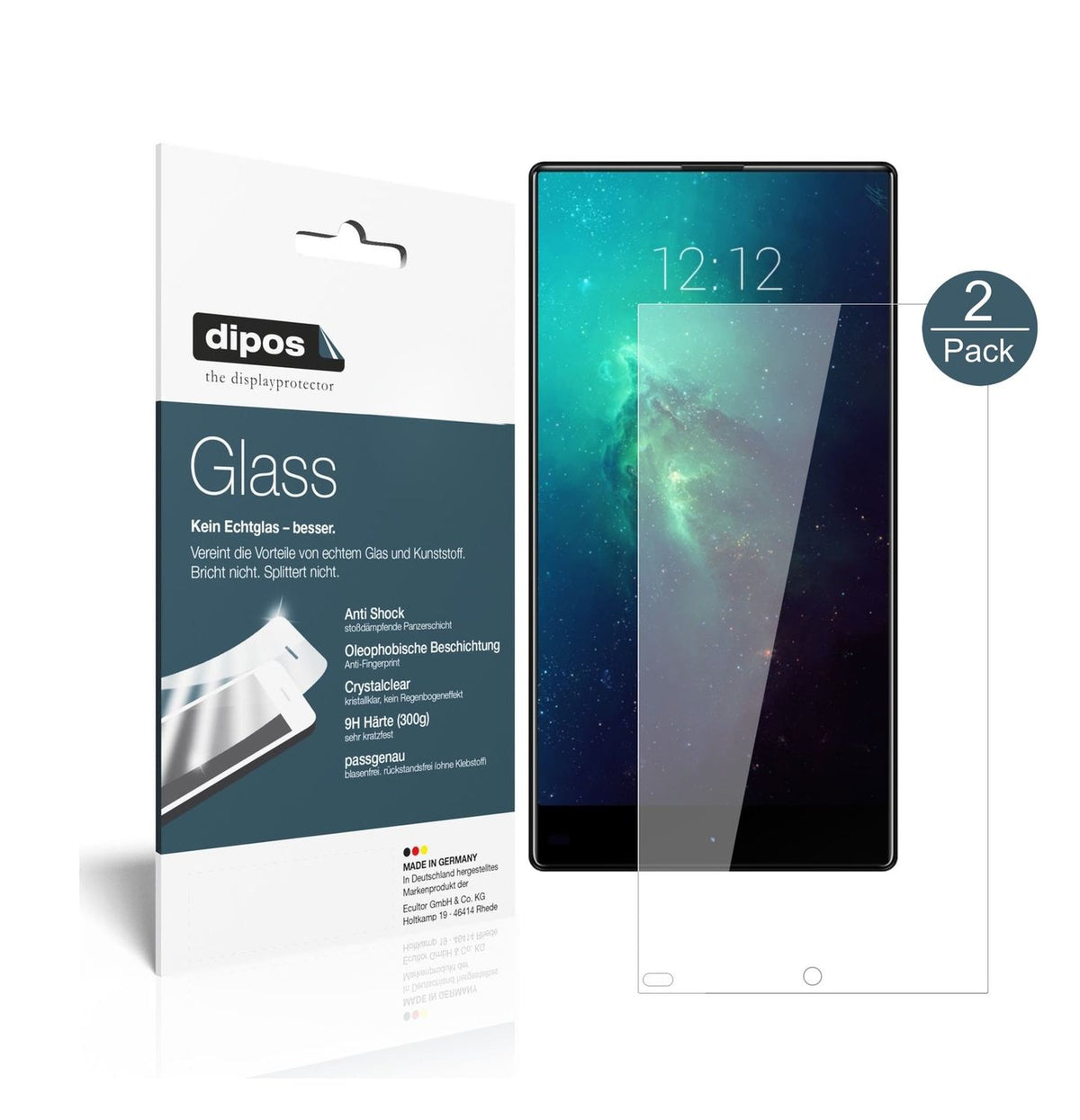 Klare Displayschutzfolie von dipos passend für VKWORLD Mix Plus, 9H kratzfest und blasenfrei montiert