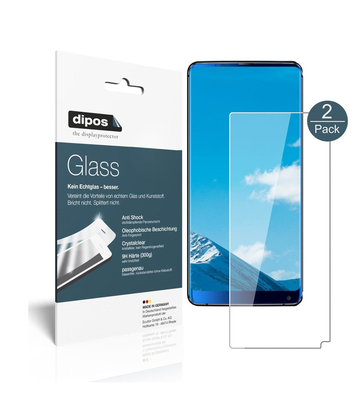 Klare Displayschutzfolie von dipos passend für VKWORLD S8, 9H kratzfest und blasenfrei montiert