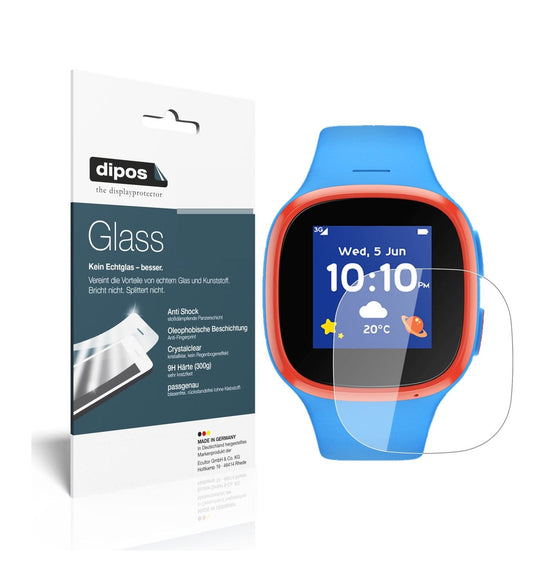 Klare Displayschutzfolie von dipos passend für Vodafone V-Kids Watch, 9H kratzfest und blasenfrei montiert
