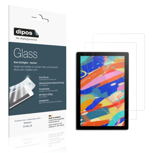Klare Displayschutzfolie von dipos passend für Wacom Cintiq 16, 9H kratzfest und blasenfrei montiert