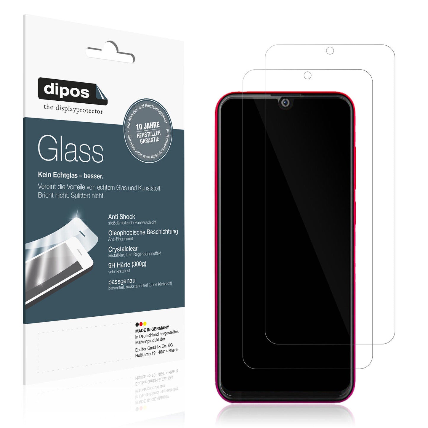 Klare Displayschutzfolie von dipos passend für Walton Primo N5, 9H kratzfest und blasenfrei montiert