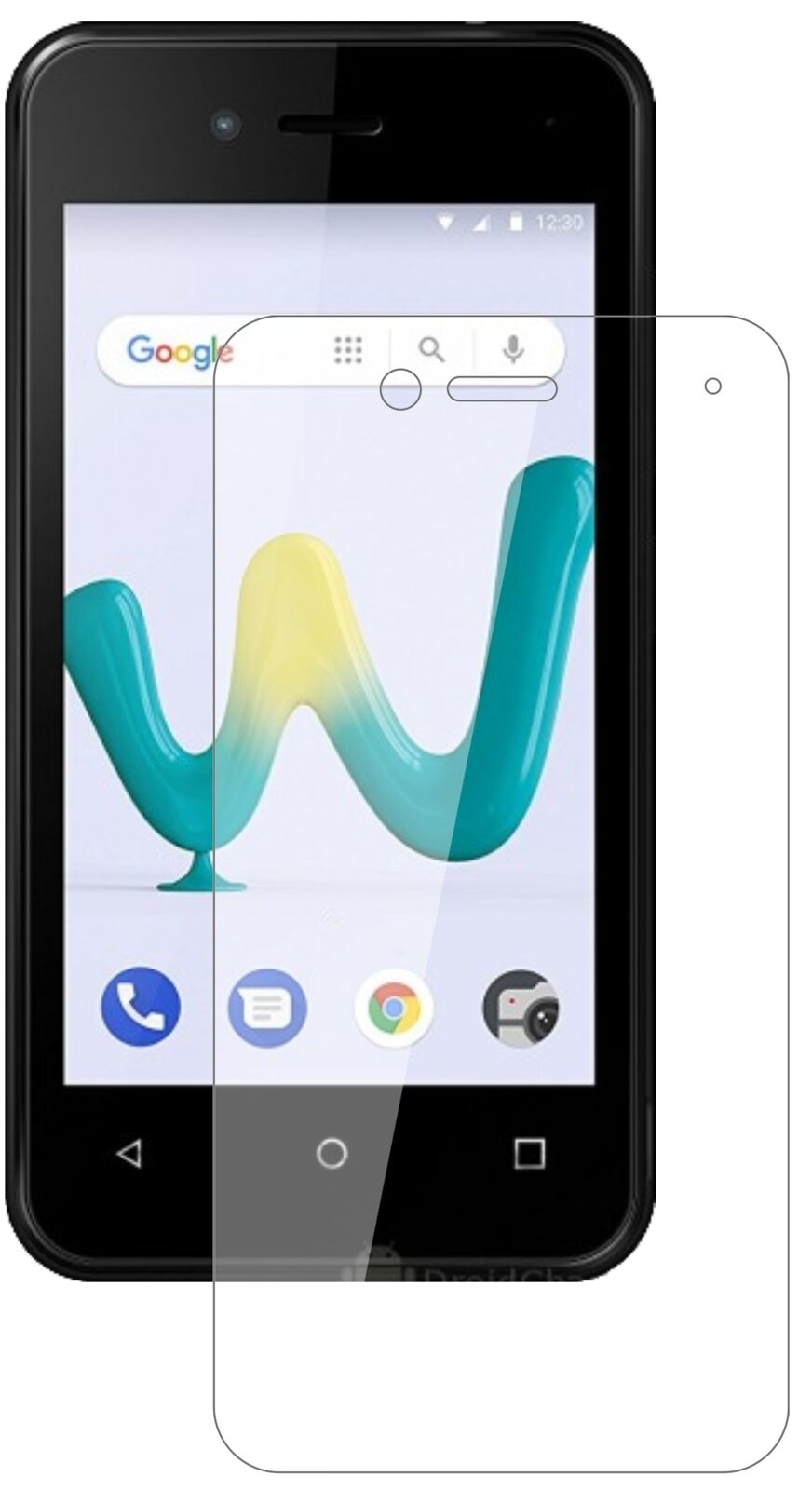 Klare Displayschutzfolie von dipos passend für Wiko Sunny 3 Mini, 9H kratzfest und blasenfrei montiert