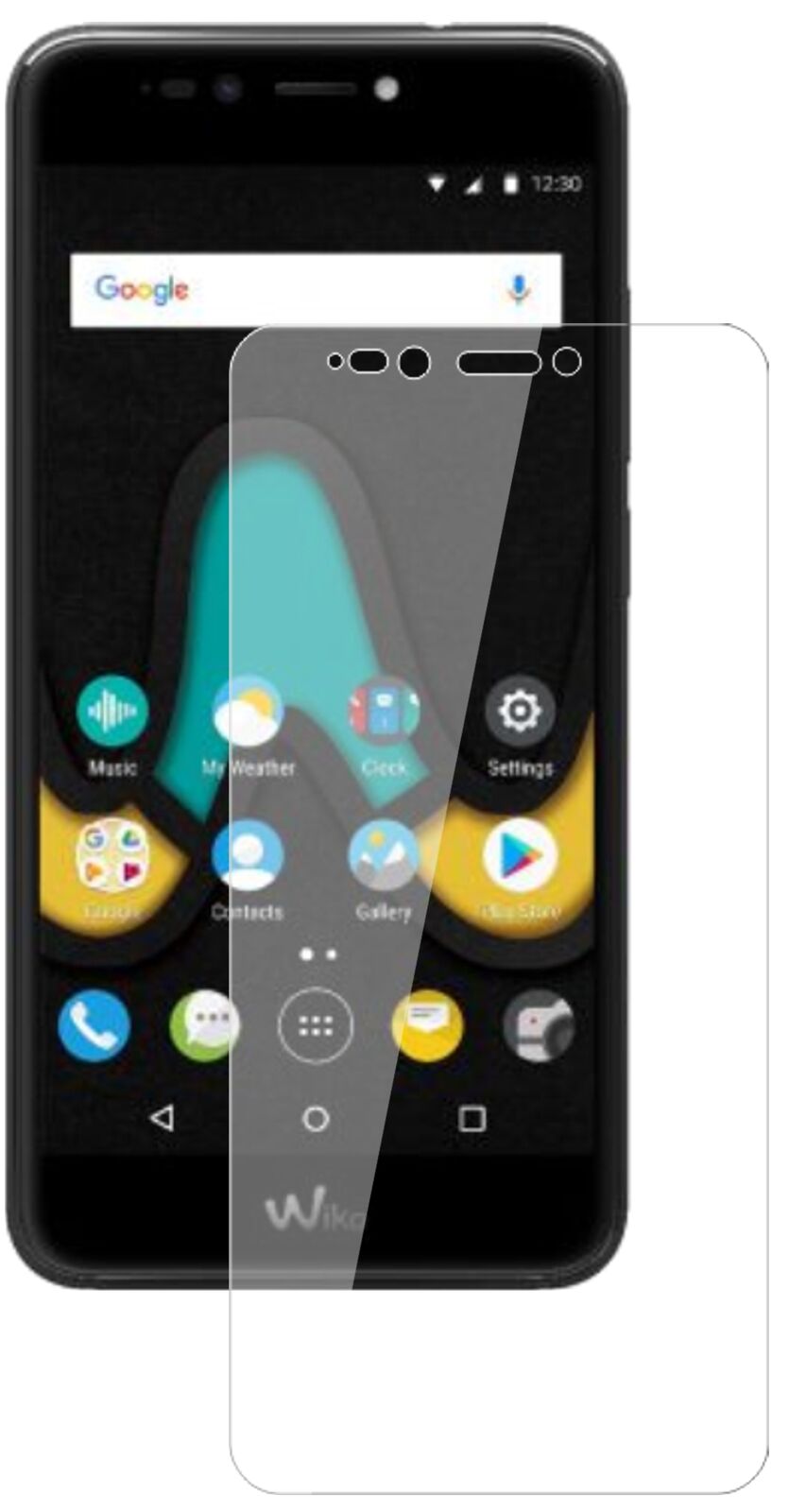 Klare Displayschutzfolie von dipos passend für Wiko Upulse, 9H kratzfest und blasenfrei montiert