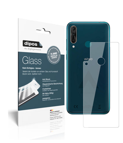 Klare Displayschutzfolie von dipos passend für Wiko View 3 Pro Rückseite, 9H kratzfest und blasenfrei montiert