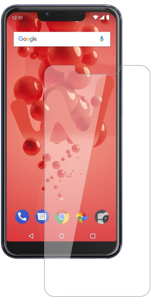 Klare Displayschutzfolie von dipos passend für Wiko View2 Plus, 9H kratzfest und blasenfrei montiert