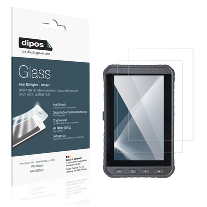 Klare Displayschutzfolie von dipos passend für Winmate M700DQ8, 9H kratzfest und blasenfrei montiert