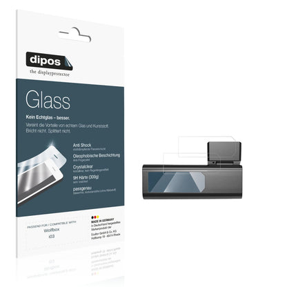 Klare Displayschutzfolie von dipos passend für Wolfbox i03, 9H kratzfest und blasenfrei montiert