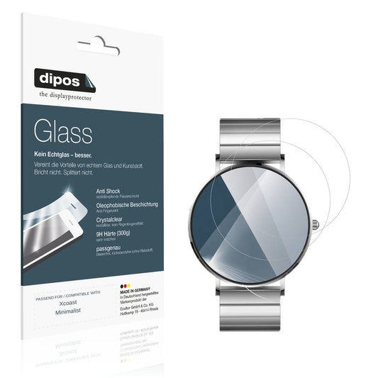 Klare Displayschutzfolie von dipos passend für Xcoast Minimalist, 9H kratzfest und blasenfrei montiert
