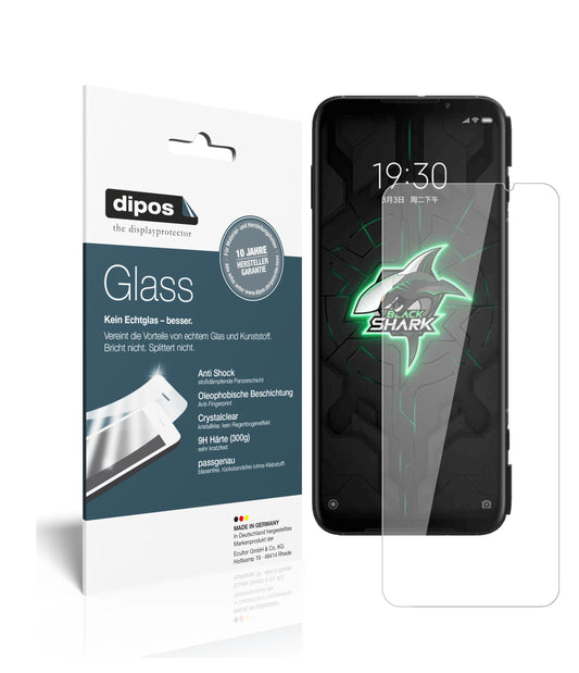 Klare Displayschutzfolie von dipos passend für Xiaomi Black Shark 3 5G, 9H kratzfest und blasenfrei montiert