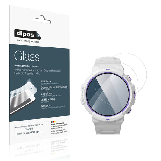 Klare Displayschutzfolie von dipos passend für Xiaomi Black Shark GS3 Sport, 9H kratzfest und blasenfrei montiert