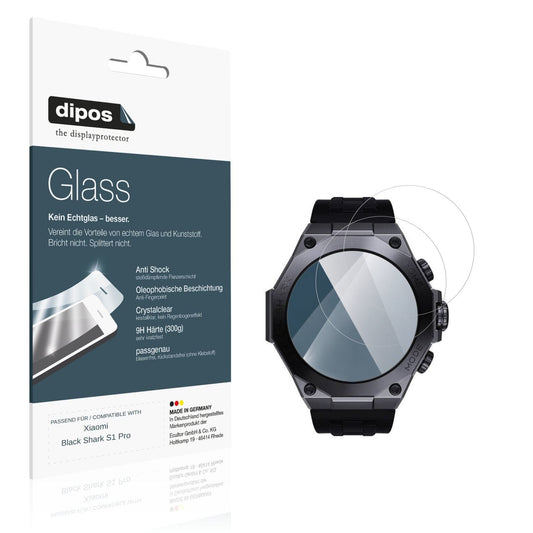 Klare Displayschutzfolie von dipos passend für Xiaomi Black Shark S1 Pro, 9H kratzfest und blasenfrei montiert