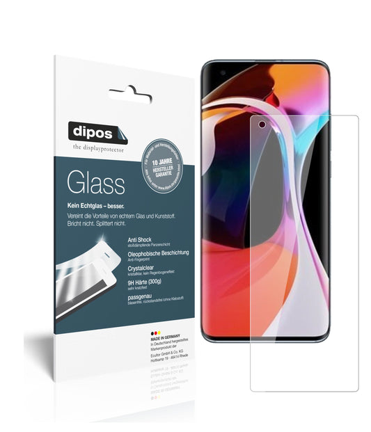 Klare Displayschutzfolie von dipos passend für Xiaomi Mi 10 Pro, 9H kratzfest und blasenfrei montiert