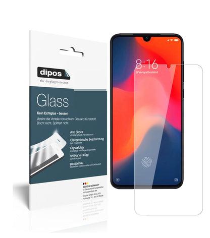 Klare Displayschutzfolie von dipos passend für Xiaomi Mi 9, 9H kratzfest und blasenfrei montiert