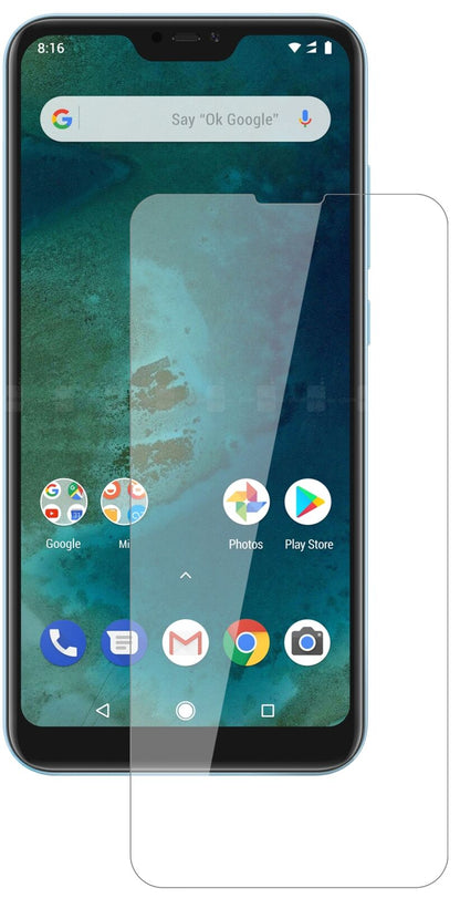 Klare Displayschutzfolie von dipos passend für Xiaomi Mi A2 Lite, 9H kratzfest und blasenfrei montiert