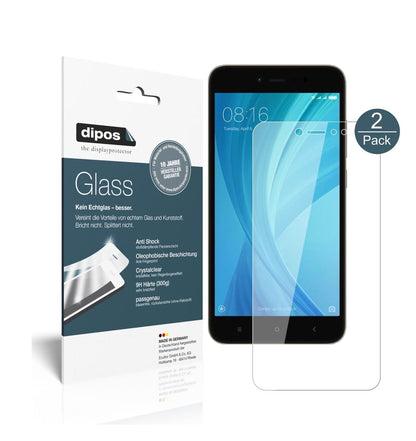 Klare Displayschutzfolie von dipos passend für Xiaomi Note 5A Prime, 9H kratzfest und blasenfrei montiert