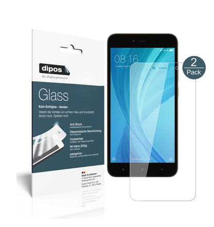 Klare Displayschutzfolie von dipos passend für Xiaomi Note 5A Prime, 9H kratzfest und blasenfrei montiert