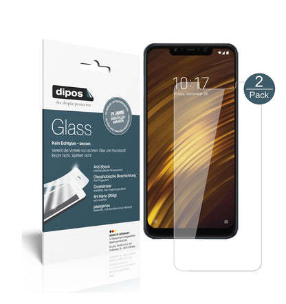 Klare Displayschutzfolie von dipos passend für Xiaomi Pocophone F1, 9H kratzfest und blasenfrei montiert