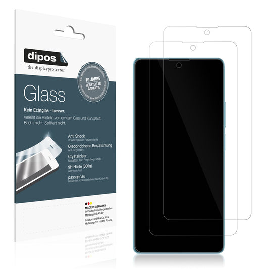 Klare Displayschutzfolie von dipos passend für Xiaomi Redmi 13 5G, 9H kratzfest und blasenfrei montiert
