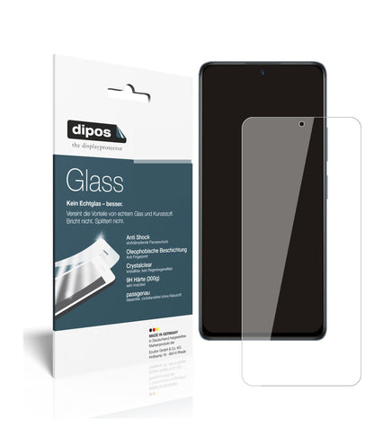Klare Displayschutzfolie von dipos passend für Xiaomi Redmi Note 10 Pro Max, 9H kratzfest und blasenfrei montiert