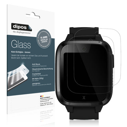 Klare Displayschutzfolie von dipos passend für XPLORA Kidzi Smartwatch, 9H kratzfest und blasenfrei montiert