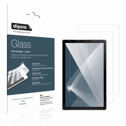 Klare Displayschutzfolie von dipos passend für Yicty KB1004, 9H kratzfest und blasenfrei montiert
