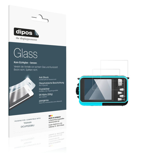 Klare Displayschutzfolie von dipos passend für Yixinxin DCUP020BU, 9H kratzfest und blasenfrei montiert