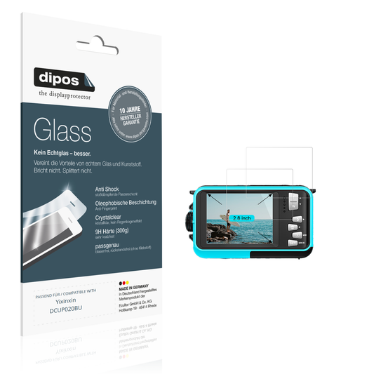 Klare Displayschutzfolie von dipos passend für Yixinxin DCUP020BU, 9H kratzfest und blasenfrei montiert