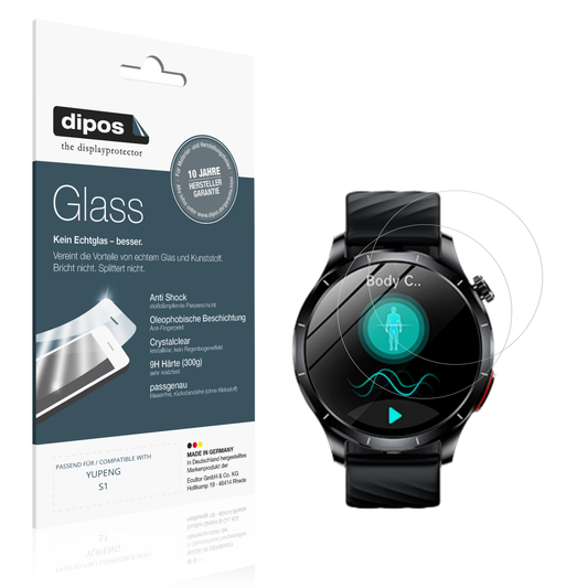 Klare Displayschutzfolie von dipos passend für YUPENG S1, 9H kratzfest und blasenfrei montiert