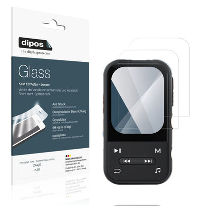 Klare Displayschutzfolie von dipos passend für ZAQE X20, 9H kratzfest und blasenfrei montiert
