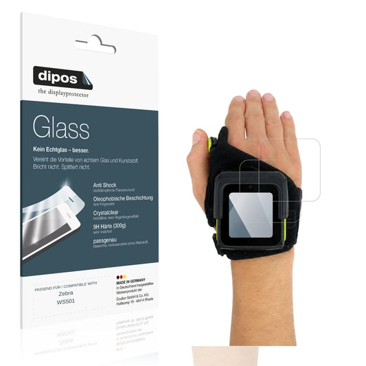 Klare Displayschutzfolie von dipos passend für Zebra WS501, 9H kratzfest und blasenfrei montiert