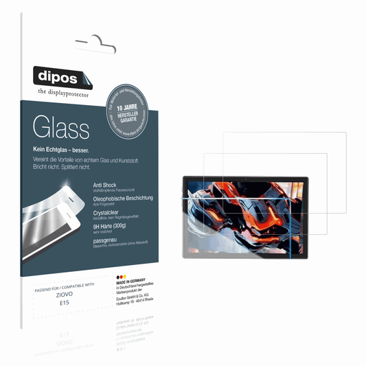 Klare Displayschutzfolie von dipos passend für ZIOVO E15, 9H kratzfest und blasenfrei montiert