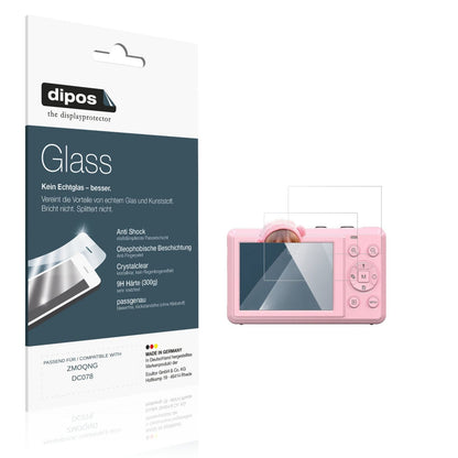 Klare Displayschutzfolie von dipos passend für ZMOQNG DC078, 9H kratzfest und blasenfrei montiert